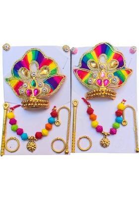 SPSStore Designer Mukut Set Deity Ornament&nbsp;&nbsp;(Thakur ji, Bal Gopal, Mata Rani, Krishan Kanhaiya)