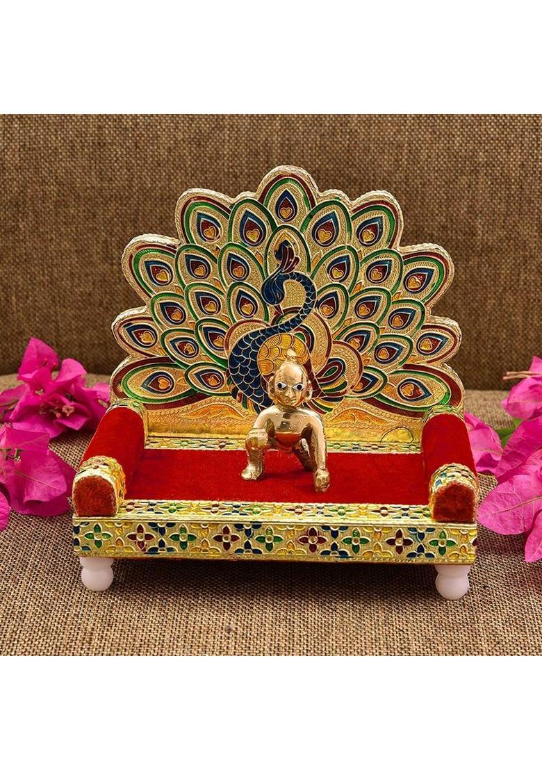 SPSStore Designer Mukut Set Deity Ornament&nbsp;&nbsp;(Thakur ji, Bal Gopal, Mata Rani, Krishan Kanhaiya) - Indya