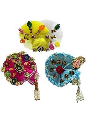 Choice One Laddu Gopal Pagdi Size 0 No Designer Pagri Combo Mukut Shringar Set Deity Ornament&nbsp;&nbsp;(for God, Idol, Kanha ji, Krishna, Sai Baba)