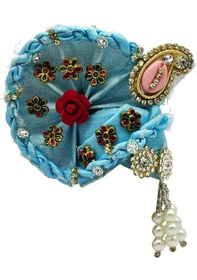 Choice One Laddu Gopal Pagdi Size 0 No Designer Pagri Combo Mukut Shringar Set Deity Ornament&nbsp;&nbsp;(for God, Idol, Kanha ji, Krishna, Sai Baba) - Indya