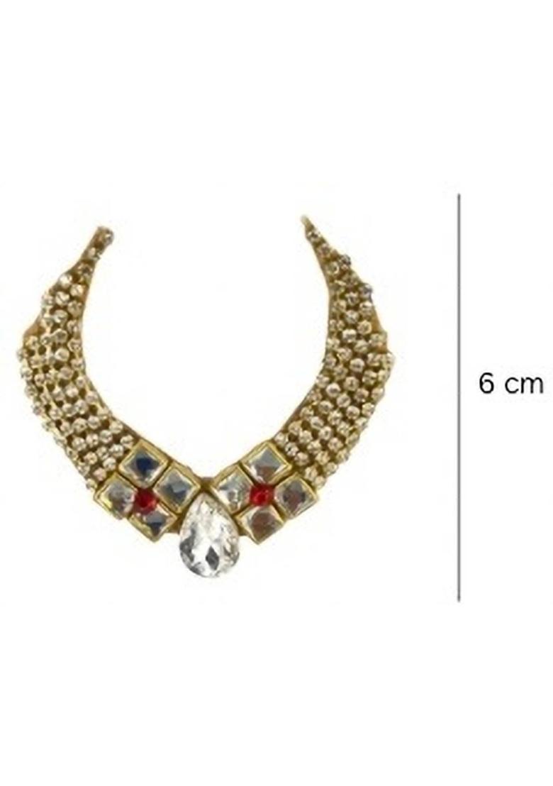 VANDITA CREATIONS Mala for God Idols, Murti, Photo Frames with strap for Adjusting Height, Premium Deity Ornament&nbsp;&nbsp;(Size 6 cm, Laddu Gopal, Ganesh Ji, Matarani, Lakshmi Ji & All God Idols, Pack of 1) - Indya