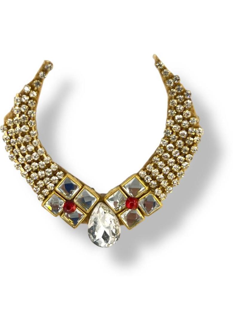 VANDITA CREATIONS Mala for God Idols, Murti, Photo Frames with strap for Adjusting Height, Premium Deity Ornament&nbsp;&nbsp;(Size 6 cm, Laddu Gopal, Ganesh Ji, Matarani, Lakshmi Ji & All God Idols, Pack of 1) - Indya