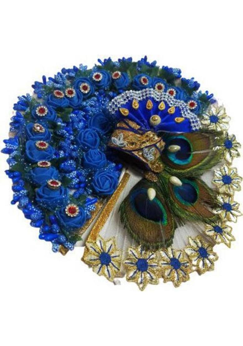 Lootnixx SHRINGAR SET ( Size 2) , MALA, MUKUT, EARING, LATHI, BASURI Deity Ornament (Laddu Gopal, kanha ji, Krishan ji, Ladoo gopal Deity Ornament&nbsp;&nbsp;(Laddu Gopal, kanha ji, Krishan ji, Ladoo gopal, Bal Gopal) - Indya