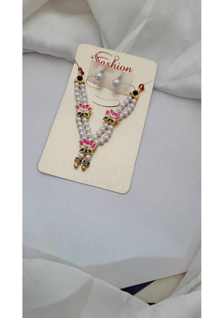 MADHURAM FASHION laddu Gopal Accessories moti & Diamond mala god Idol murti Height 2.5 to 5 inch Deity Ornament&nbsp;&nbsp;(Laddu Gopal) - Indya