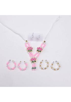 MADHURAM FASHION laddu Gopal Accessories moti & Diamond mala god Idol murti Height 2.5 to 5 inch Deity Ornament&nbsp;&nbsp;(Laddu Gopal)