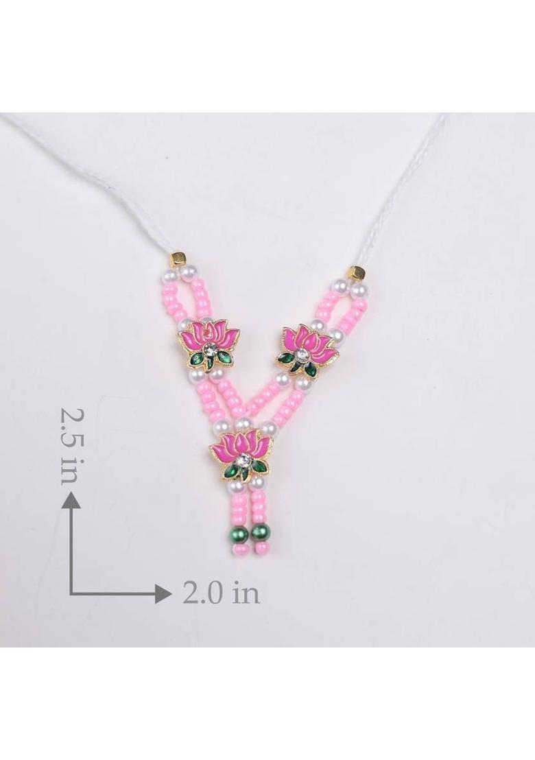 MADHURAM FASHION laddu Gopal Accessories moti & Diamond mala god Idol murti Height 2.5 to 5 inch Deity Ornament&nbsp;&nbsp;(Laddu Gopal) - Indya