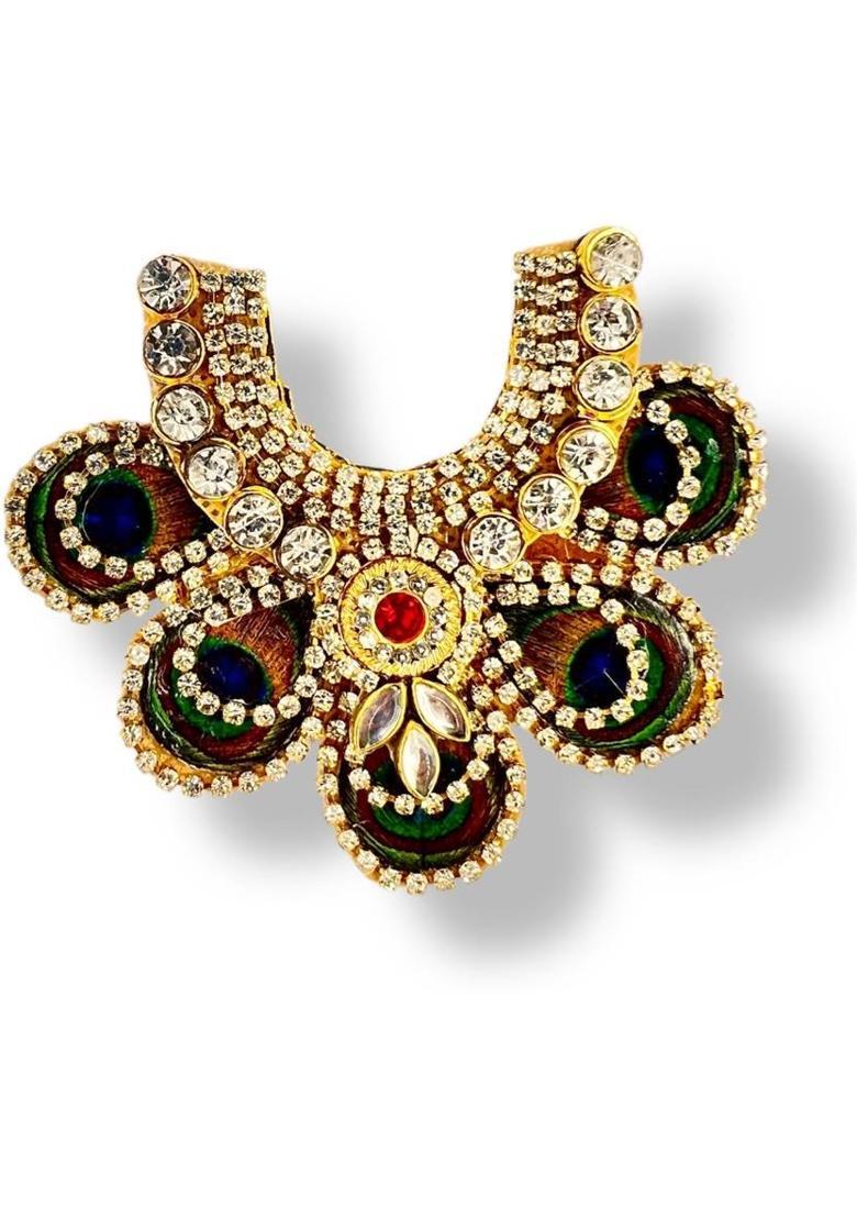 VANDITA CREATIONS Mala for God Idols, Murti, Photo Frames with strap for Adjusting Height, Premium Deity Ornament&nbsp;&nbsp;(Size 7 cm, Laddu Gopal, Ganesh Ji, Mata Ji, Lakshmi Ji & All God Idols, Pack of 1) - Indya