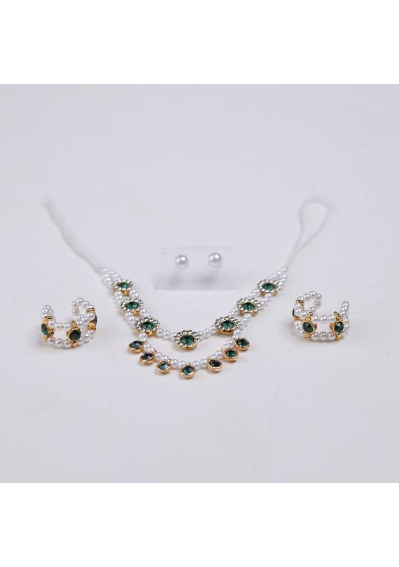 MADHURAM FASHION laddu Gopal Accessories moti & Diamond mala god Idol murti Height 2.5 to 5 inch Deity Ornament&nbsp;&nbsp;(Laddu Gopal) - Indya