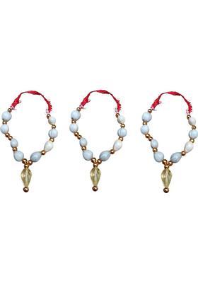 Firmus Laddu Gopal Radha Rani Vaijanti Mala | Handmade Bead Deity Ornament&nbsp;&nbsp;(Garland for Thakurji–(0 to 7 No)Size Idols | Decorative Spiritual Haar(Set of 3))