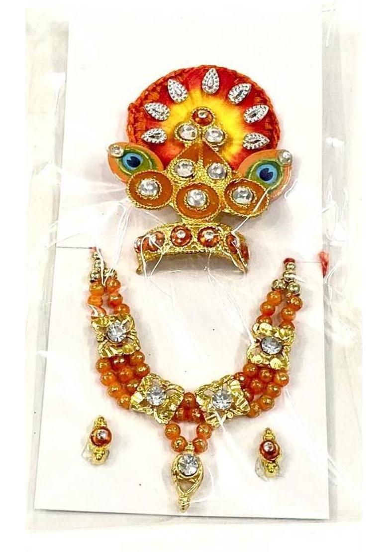 SPSStore Designer Mukut Set Deity Ornament&nbsp;&nbsp;(Thakur ji, Bal Gopal, Mata Rani) - Indya