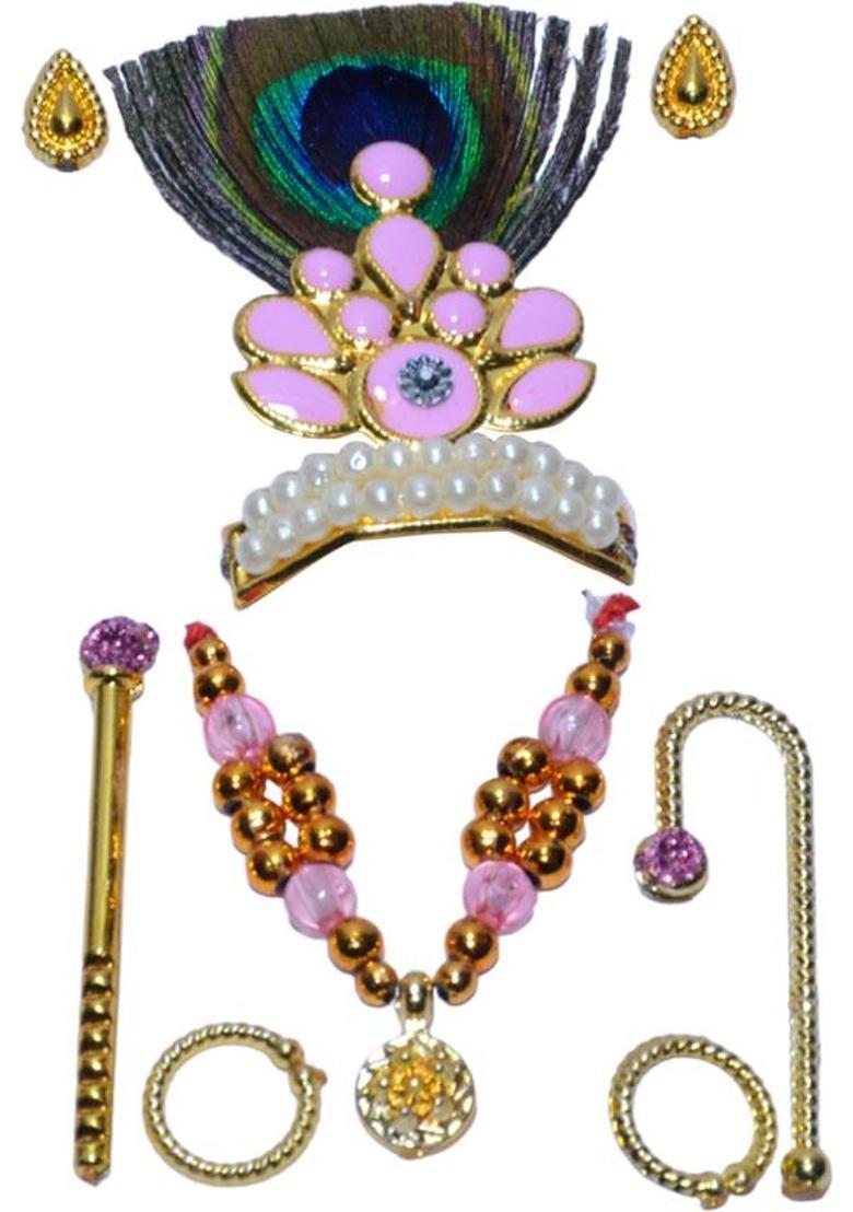 Lootnixx krishna idol, Thakur ji, laddu gopal ji Deity Ornament&nbsp;&nbsp;((Set of 2 ) Mor Mukut for Bal Gopal Ji (0-1 Number) Laddu Gopal Ji) - Indya