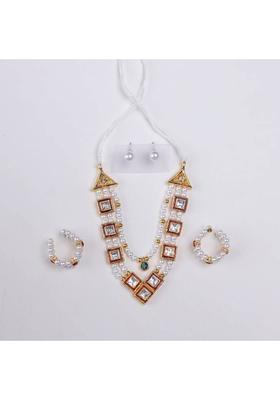 MADHURAM FASHION laddu Gopal Accessories moti & Diamond mala god Idol murti Height 2.5 to 5 inch Deity Ornament&nbsp;&nbsp;(Laddu Gopal)