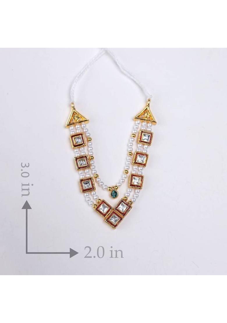 MADHURAM FASHION laddu Gopal Accessories moti & Diamond mala god Idol murti Height 2.5 to 5 inch Deity Ornament&nbsp;&nbsp;(Laddu Gopal) - Indya