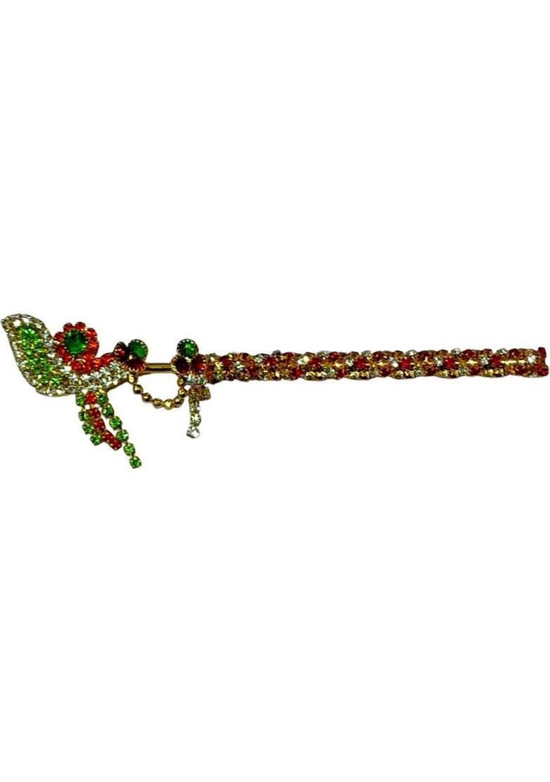 mjc Laddu Gopal Bansuri Combo Set with Free Mor Pankh Gift Deity Ornament&nbsp;&nbsp;(Size - Free , Multicolor) - Indya