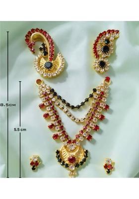 Pranishk Krishna Shringar, Krishna Sringar, Lalan sringar, Mukut, Set, Dimond set, Puja, Janmashtami Deity Ornament&nbsp;&nbsp;(Krishna, Lallan, Laddu gopal, Thakur ji, bal gopal, Bal Krishna)