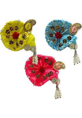 Ecommall Laddu Gopal Pagdi Mukut Size 2 No Accessories Pagri Shringar Combo Set Deity Ornament&nbsp;&nbsp;(God, Idol, Krishna, Khatu Shyam ji, Sai Baba, Ganesh ji, Mata Rani)