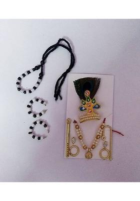 Chandana Enterprises Shringar Ornaments, Deity Ornaments, Laddu Gopal Ji ki Jewellery Set Deity Ornament&nbsp;&nbsp;(Laddu Gopal Ji, Banke Bihari Ji/Lord Krishna /Kanha Ji)