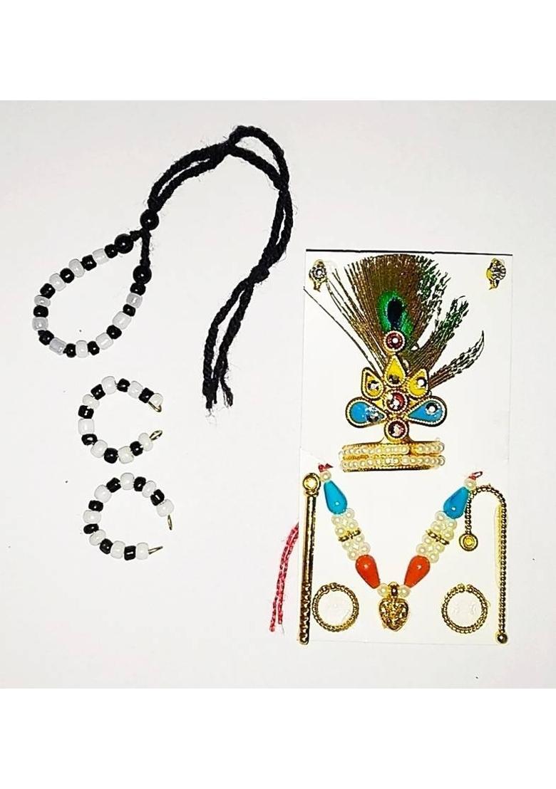 Chandana Enterprises Shringar Ornaments, Deity Ornaments, Laddu Gopal Ji ki Jewellery Set Deity Ornament&nbsp;&nbsp;(Laddu Gopal Ji, Banke Bihari Ji/Lord Krishna /Kanha Ji) - Indya