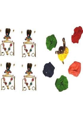 ANVIKA (Pack of -10) 6-Deity Nappy Dress Deity Ornament&nbsp;&nbsp;(Laddu Gopal Shringar Set Of 4-Mukut Mala And 6-Nappy)