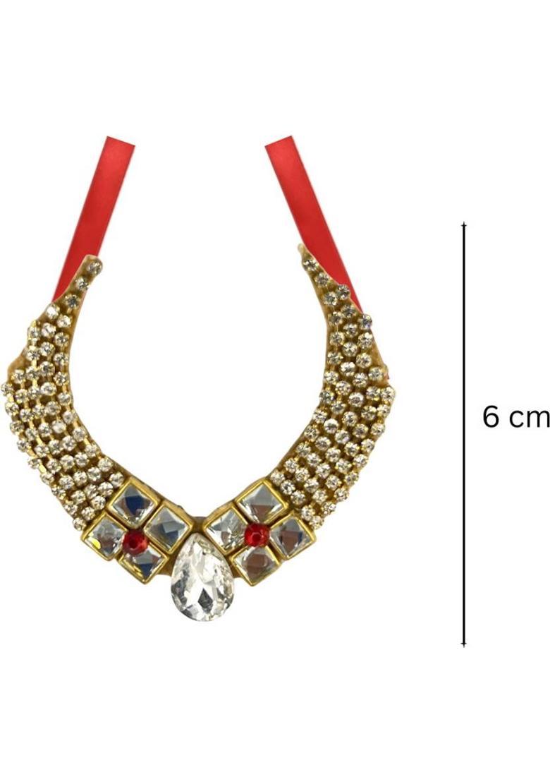 VANDITA CREATIONS Mala for God Idols, Murti, Photo Frames with strap for Adjusting Height, Premium Deity Ornament&nbsp;&nbsp;(Size 6 cm, Laddu Gopal, Ganesh Ji, Matarani, Lakshmi Ji & All God Idols, Pack of 6) - Indya