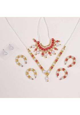 MADHURAM FASHION laddu Gopal Accessories moti & Diamond mala god Idol murti Height 2.5 to 5 inch Deity Ornament&nbsp;&nbsp;(matarani, bal gopal, krishna ji, radharani)