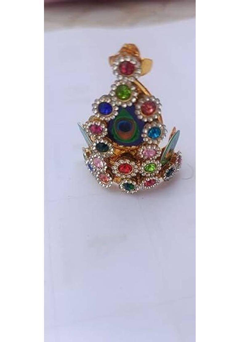 GSP Group Laddu (Size: 2) Laddu Gopal ji Mukut Janmashtami Shringar Mukut for Krishna Deity Ornament&nbsp;&nbsp;(Laddu Gopal ji Mukut) - Indya