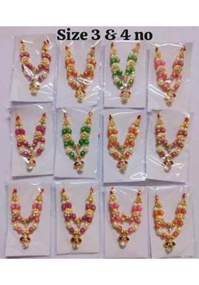 Any Fashion laddu gopal thakur ji bal gopal moti mala set mulicolour mala combo god idol set Deity Ornament&nbsp;&nbsp;(matarani)