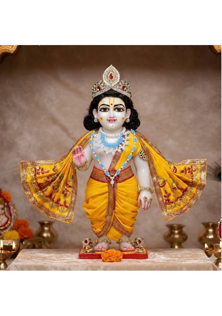 khushienterprise Laddu Gopal Krishna Jewellery Set Size (2-3-4) Deity Ornament&nbsp;&nbsp;(Laddu Gopal, Thakorji, Radha Rani, Krishna, Idol Laddu Gopal) - Indya