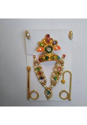 Any Fashion Laddu gopal shringaar set Deity Ornament&nbsp;&nbsp;(Laddu gopal, Krishna, Kanhaji, For size 0 1 and 2, Shringaar set, Jewellery set)