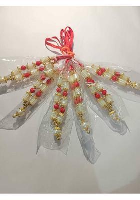 FASHIONINSTA Laddu Gopal Ji deviji Shringar Mala Deity Ornament&nbsp;&nbsp;(Laddu Gopal Mala Set (10 cm) Mala Set for Ladoo Gopal God Idol - Pack of 6)