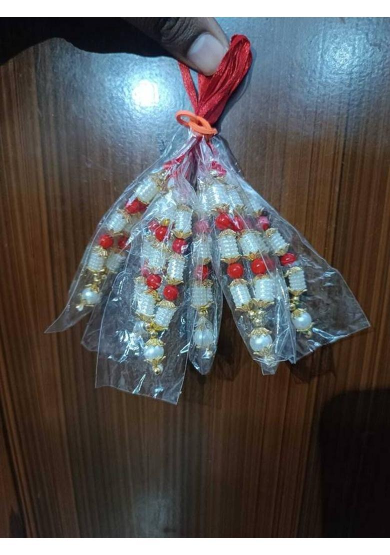 FASHIONINSTA Laddu Gopal Ji deviji Shringar Mala Deity Ornament&nbsp;&nbsp;(Laddu Gopal Mala Set (10 cm) Mala Set for Ladoo Gopal God Idol - Pack of 6) - Indya