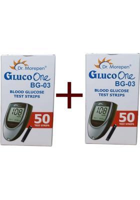 Dr. Morepen GlucoOne BG03 I 100 Glucometer Strips