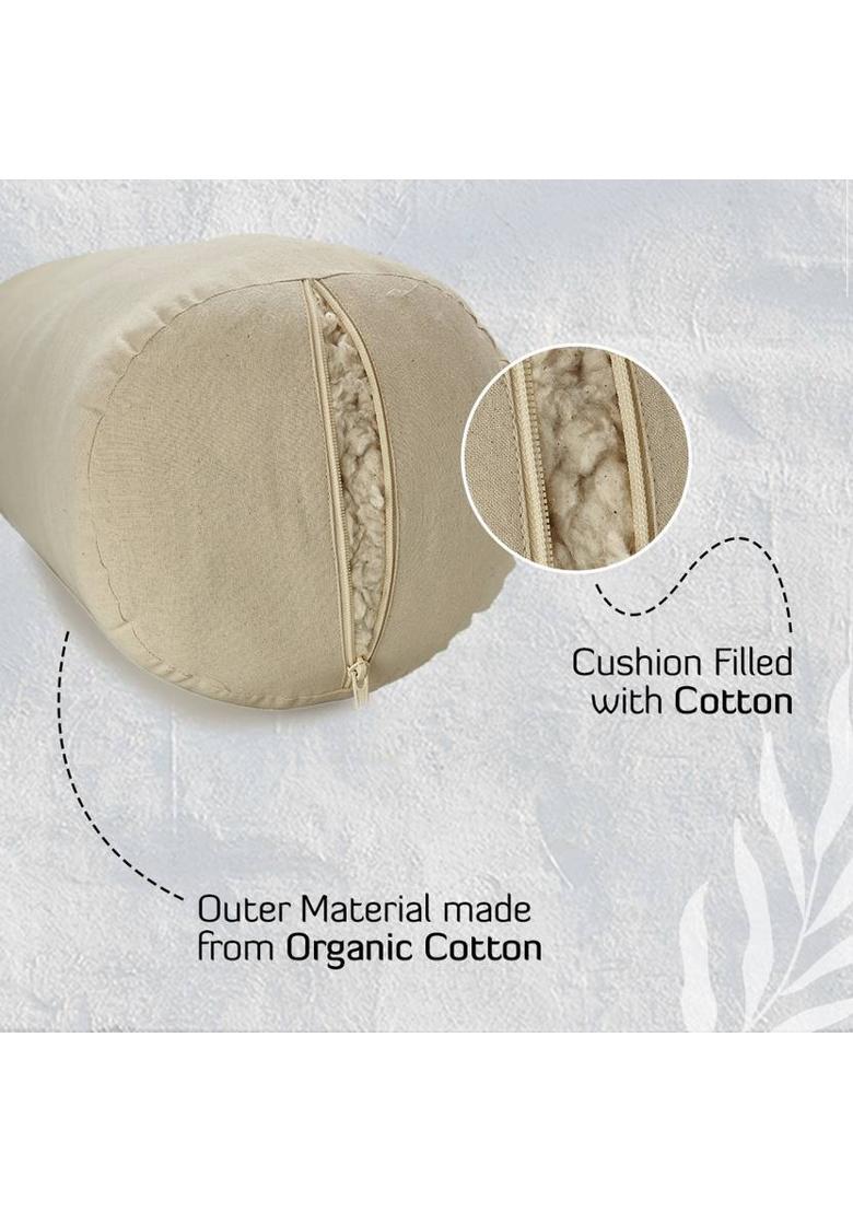 Sarveda Organic Cotton Yoga Bolster Yoga Blocks&nbsp;&nbsp;(Orange Pack of 1) - Indya