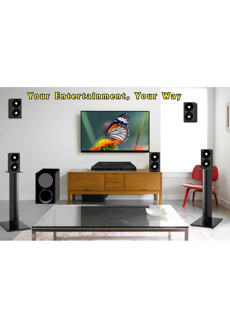 Target TT-687 MPEG4 Technology 5.1 Channel DVD Player 100 watts 5 inch DVD Player&nbsp;&nbsp;(Black) - Indya