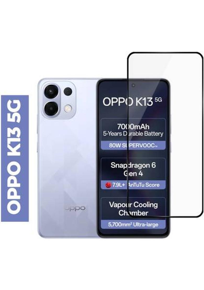 Gorilla Cases Edge To Edge Tempered Glass for OPPO K13 5G&nbsp;&nbsp;(Pack of 1) - Indya