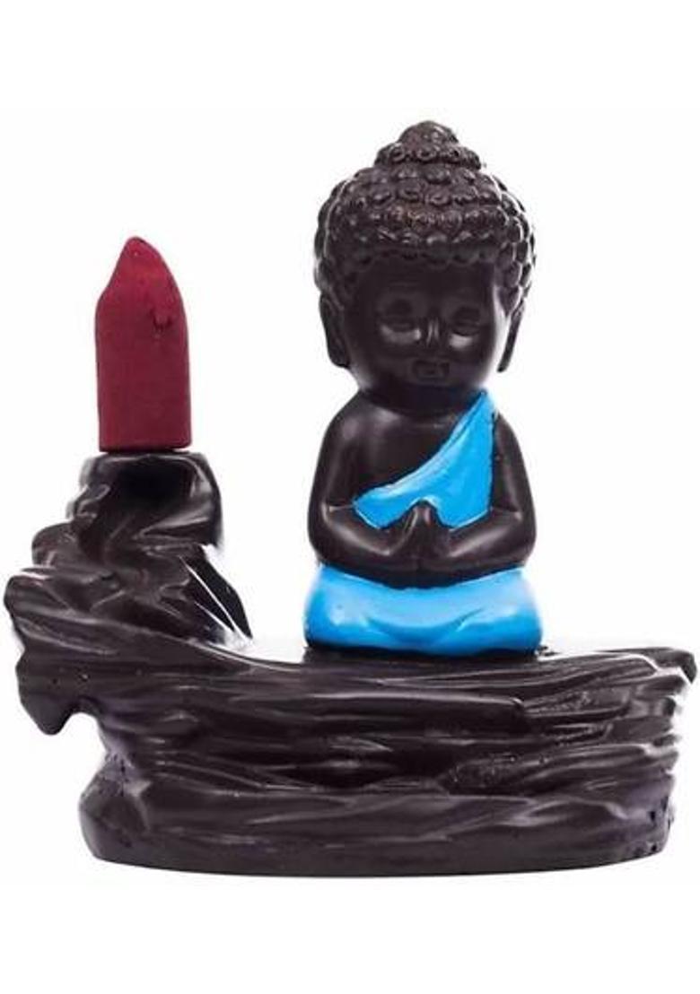 Adhiraaj Smoke Fountain and with 10 free Incense Sticks Decorative Showpiece Decorative Showpiece - 11 cm&nbsp;&nbsp;(Marble, Blue) - Indya