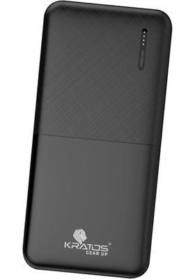 Kratos 10000 mAh 12.5 W Compact Pocket Size Power Bank&nbsp;&nbsp;(Black, Lithium Polymer, Fast Charging for Mobile, Earbuds, Speaker, Trimmer, Tablet)