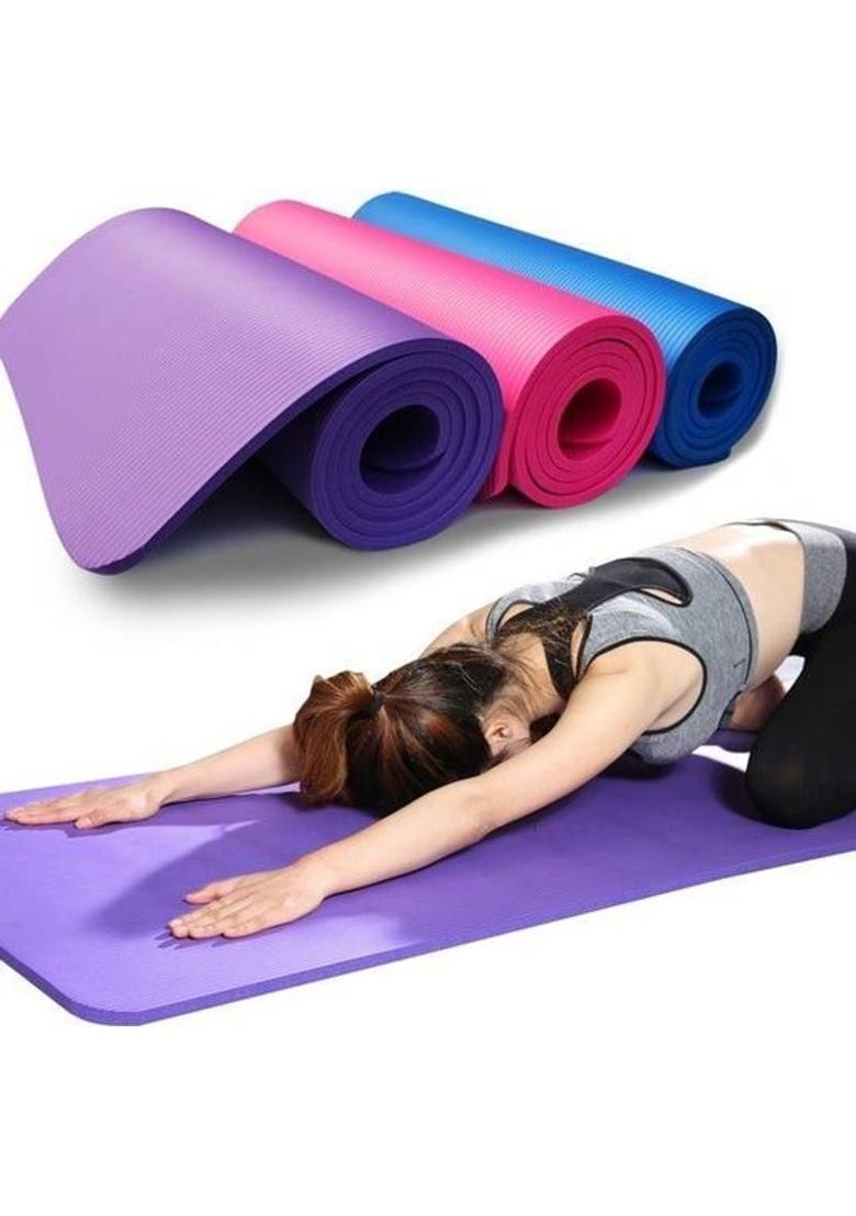 SHANVI ENTERPRISES PURPLE Yoga Mat | Unisex | Ideal for Home, Gym, Meditation & Floor Exercises Purple 6 mm Yoga Mat - Indya