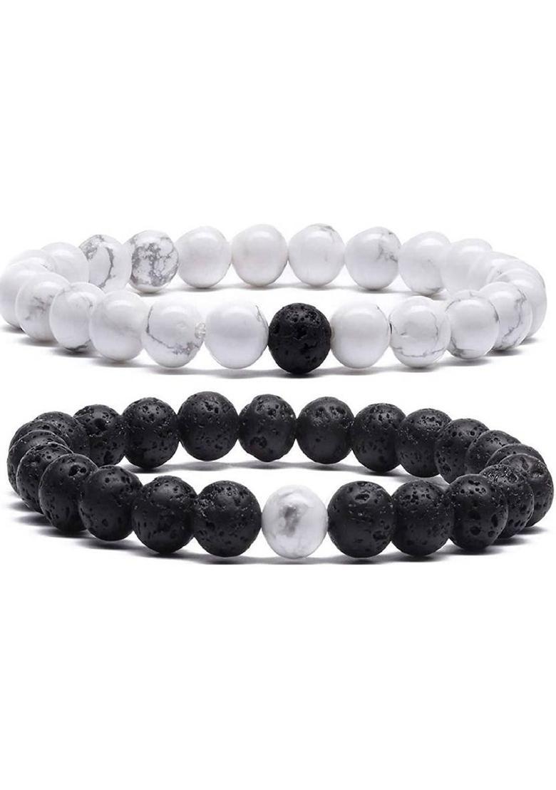 Stone Beads Bracelet&nbsp;&nbsp;(Pack of 2) - Indya