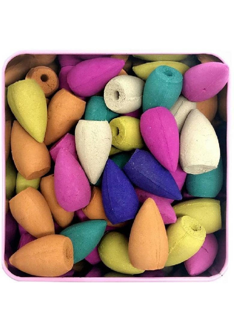 Pratima Handcrafted Meditating Little baby Monk Buddha Smoke Backflow Cone Incense Holder Decorative Showpiece - 12 cm (Polyresin, Blue) Decorative Showpiece - 12 cm&nbsp;&nbsp;(Polyresin, Brown, Blue) - Indya