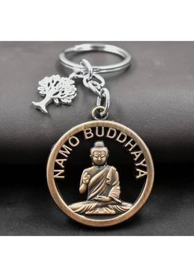 Abhiora Fashion Namo Buddhay Metal Copper Tree of Life Keychain for Car Bike Home Men & Women Key Chain