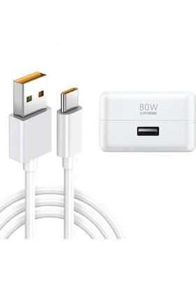 MAK 80 W SuperVOOC 6 A Wall Charger for Mobile with Detachable Cable&nbsp;&nbsp;(Compatible For Realme 11, 11 Pro, 10 Pro+, Narzo 60 Pro & Other Devices, White, Cable Included)