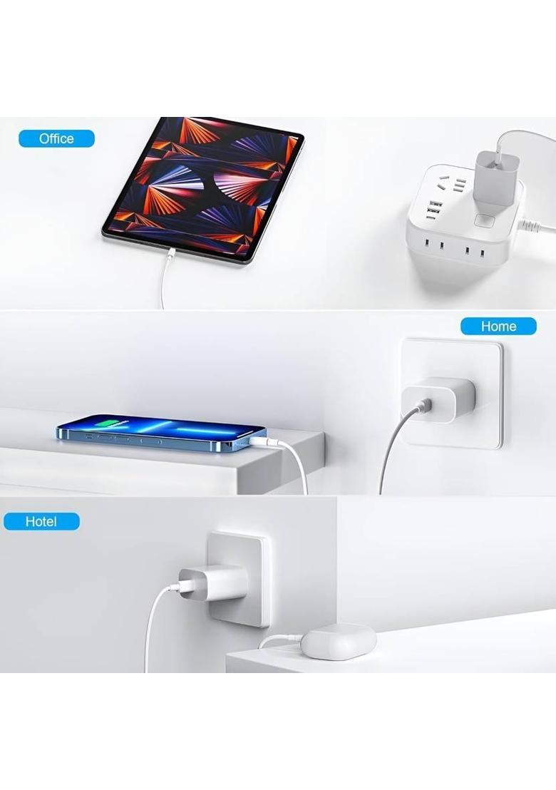 MAK 20 W Supercharge 3.1 A Wall Charger for Mobile with Detachable Cable&nbsp;&nbsp;(White, Cable Included) - Indya