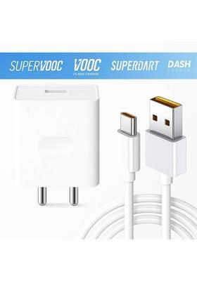 SB 80 W SuperVOOC 7.3 A Wall Charger for Mobile with Detachable Cable&nbsp;&nbsp;(White, Cable Included)