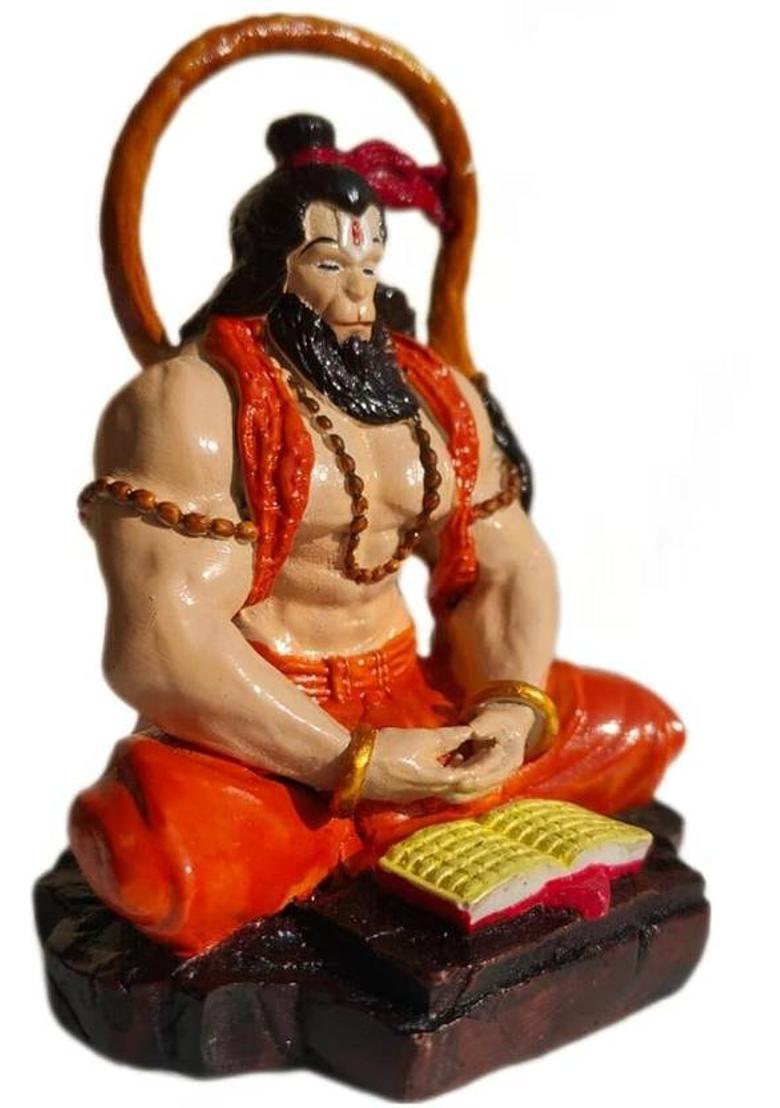 KRISHNANCHAL CREATION Book Hanuman Ji Decorative Showpiece - 10 cm&nbsp;&nbsp;(Resin, Multicolor) - Indya