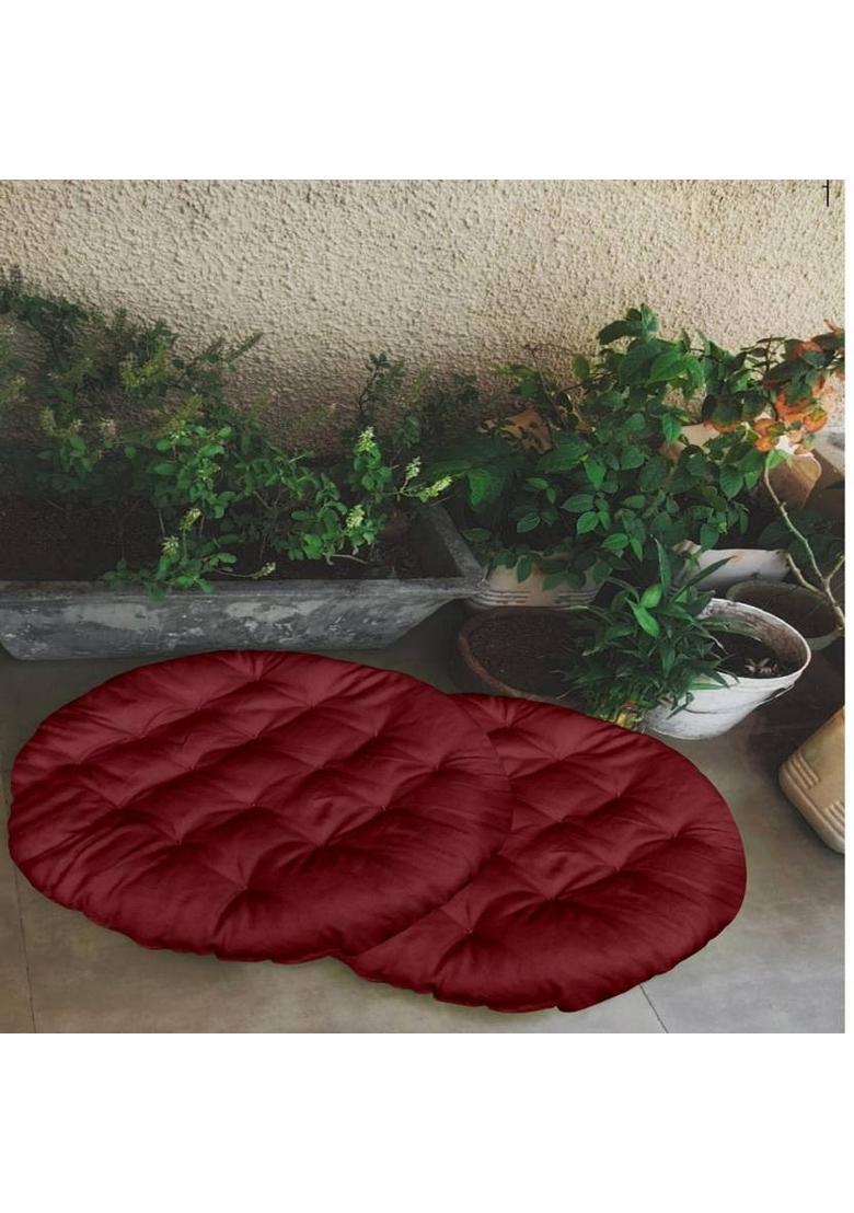 HAPPY HOME Cotton, Microfiber Prayer Mat&nbsp;&nbsp;(Maroon, Extra Large) - Indya