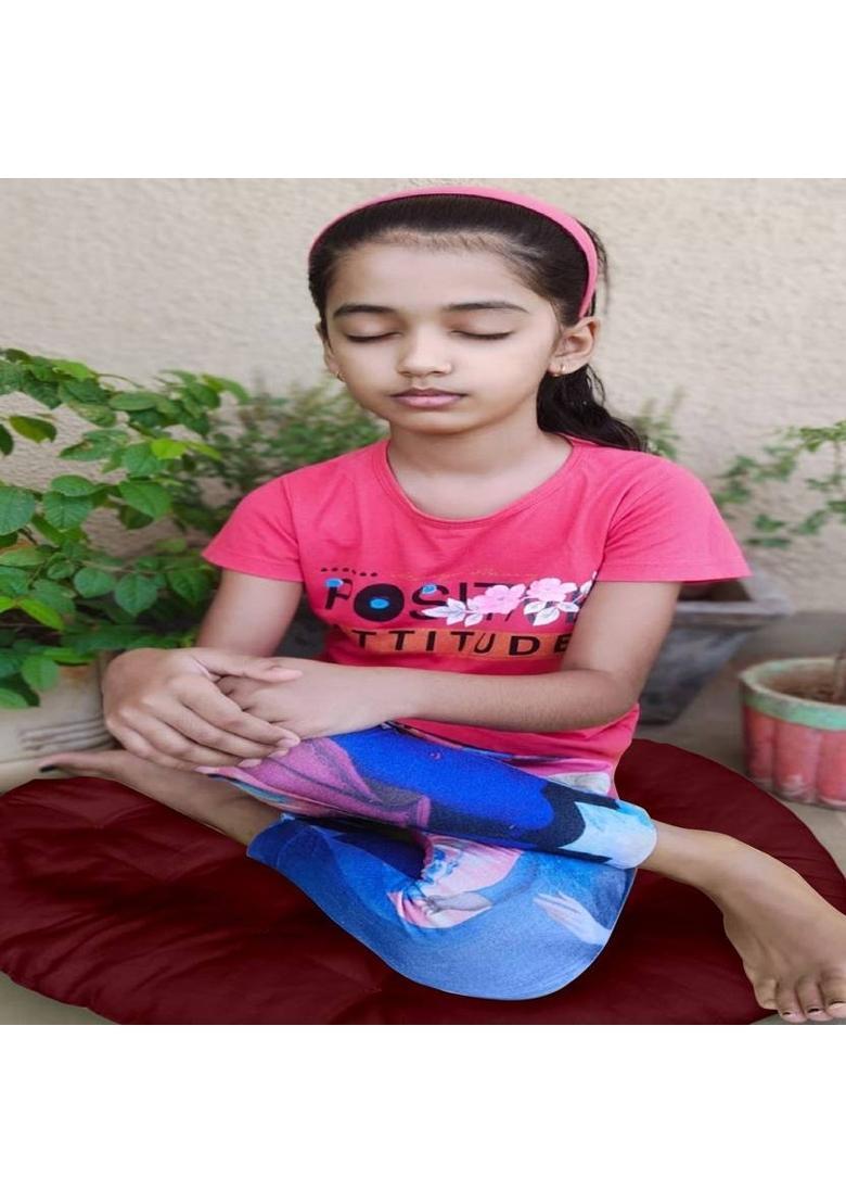 HAPPY HOME Cotton, Microfiber Prayer Mat&nbsp;&nbsp;(Maroon, Extra Large) - Indya