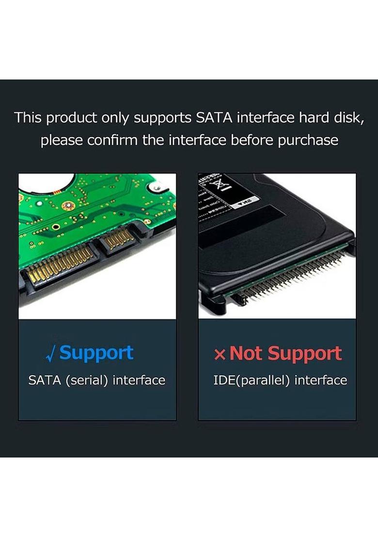 STORITE Hard Drive Enclosure, USB 3.0 C to SATA III External HDD Case for SSD 2.5 inch Shock Resistant Hard Disk Case&nbsp;&nbsp;(For PC, Laptop, TV, Transparent) - Indya