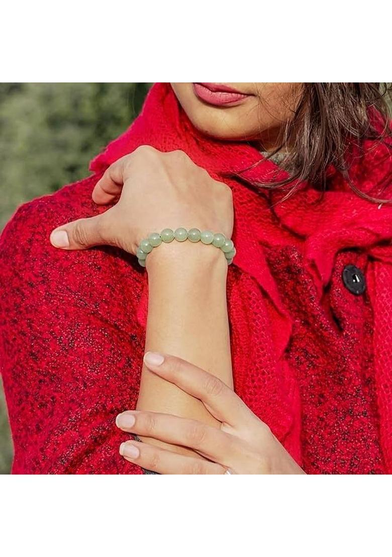 Green Aventurine, Crystal, Green Jade Agate Bracelet - Indya