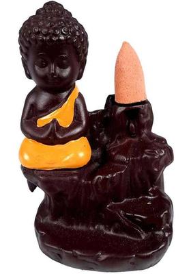 Apkamart Buddha Dhoop & Incense Burner | Smoke Waterfall - For Puja & Home Decor Decorative Showpiece - 10 cm&nbsp;&nbsp;(Resin, Multicolor)
